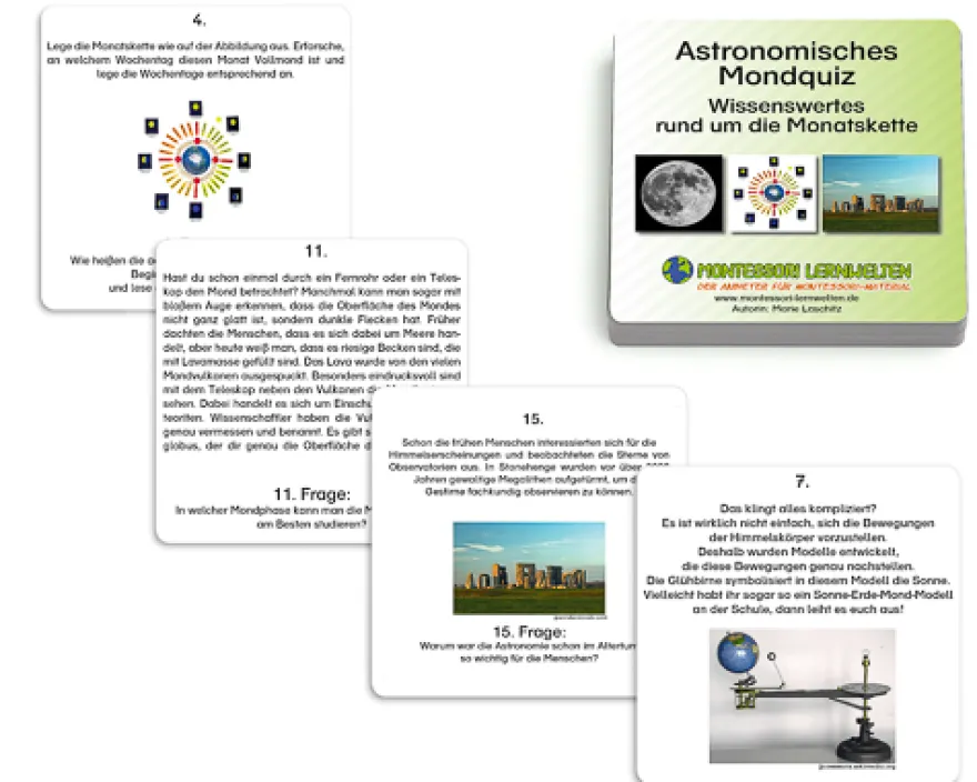 Monatskette mit Zusatzmaterial und Arbeitskartei als Download