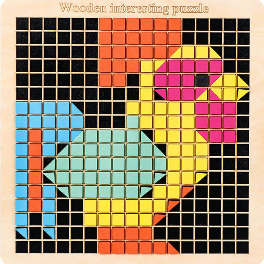 Mosaik-Puzzlebrett - Feinmotorik und Fantasie trainieren