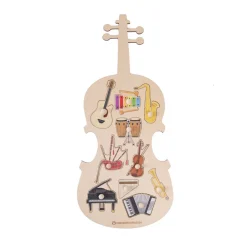 Musikinstrumente-Puzzle aus Holz