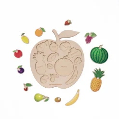 Obst-Puzzle aus Holz