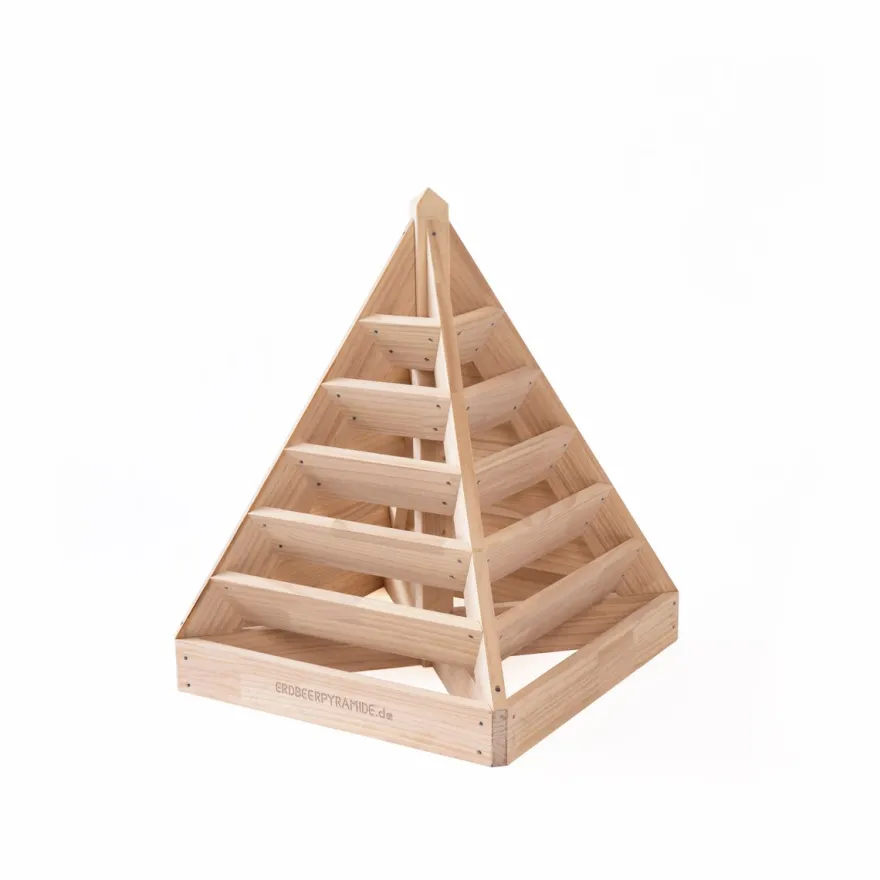 Pflanzpyramide aus Holz - ideal als Kräuterpyramide, Erdbeerpyramide oder Blumenpyramide