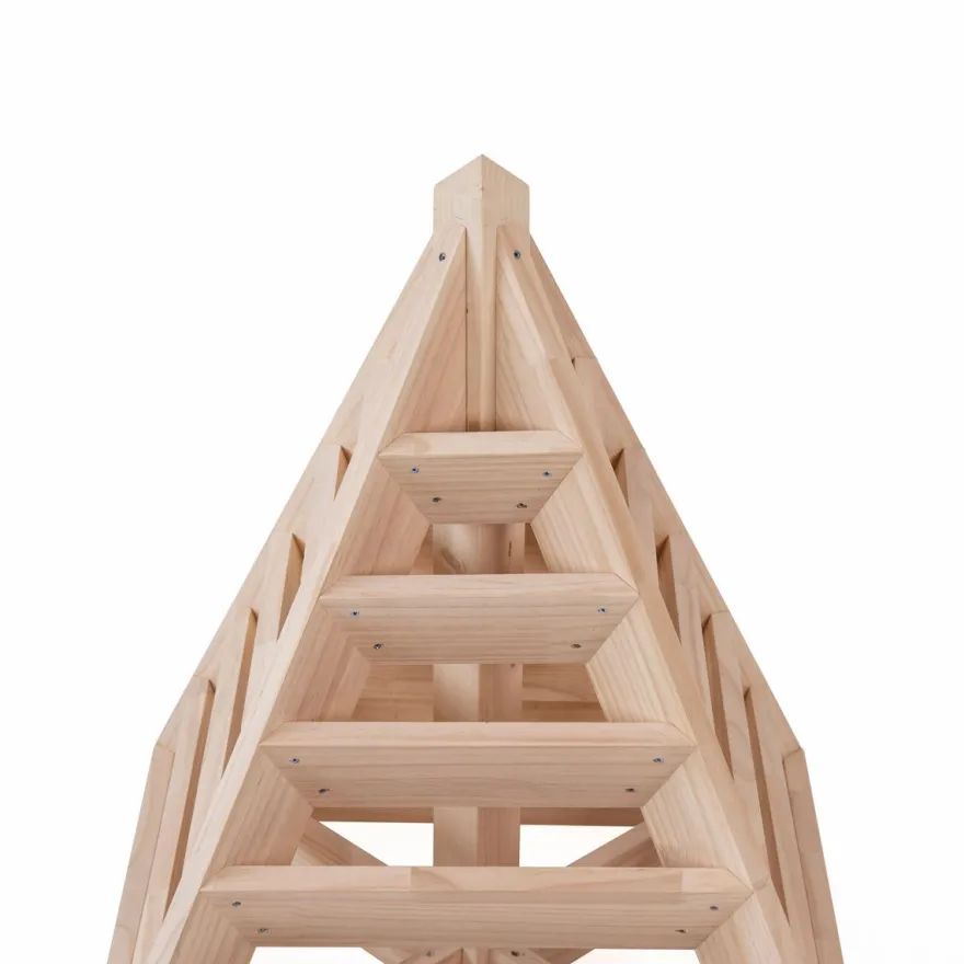 Pflanzpyramide aus Holz - ideal als Kräuterpyramide, Erdbeerpyramide oder Blumenpyramide
