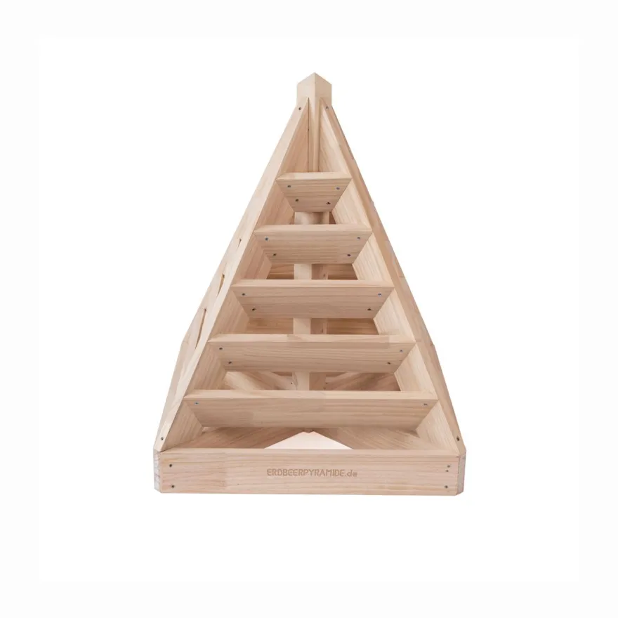 Pflanzpyramide aus Holz - ideal als Kräuterpyramide, Erdbeerpyramide oder Blumenpyramide