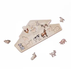 Puzzle Bauernhoftiere aus Holz