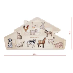 Puzzle Bauernhoftiere aus Holz