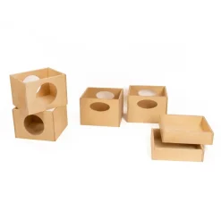 Schubladen-Set aus Holz für das Spielzeugregal - abwischbare Premiumqualität