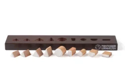 Set: Wortartenstempel aus Holz mit 9 Stempelkissen