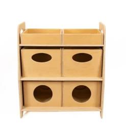 Spielzugregal aus Holz mit Schubladen - Premiumqualität