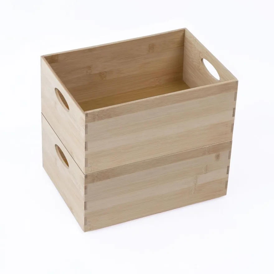 Stapelkiste aus Bambus, 32,5 x 24,5 x 15 cm