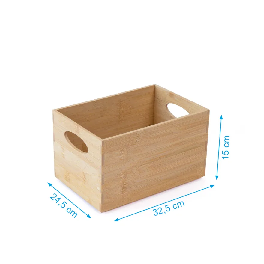 Stapelkiste aus Bambus, 32,5 x 24,5 x 15 cm