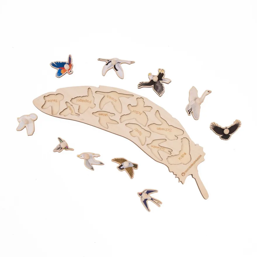 Vogel-Puzzle aus Holz