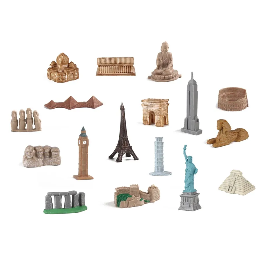 17 Wahrzeichen der Welt als Figuren