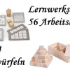Würfelgebäude Lernwerkstatt - Holzwürfel und Baupläne zum Nachbauen