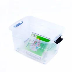 4 x XL Aufbewahrungsbox mit Deckel - stapelbar und rollbar