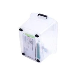 4 x XL Aufbewahrungsbox mit Deckel - stapelbar und rollbar