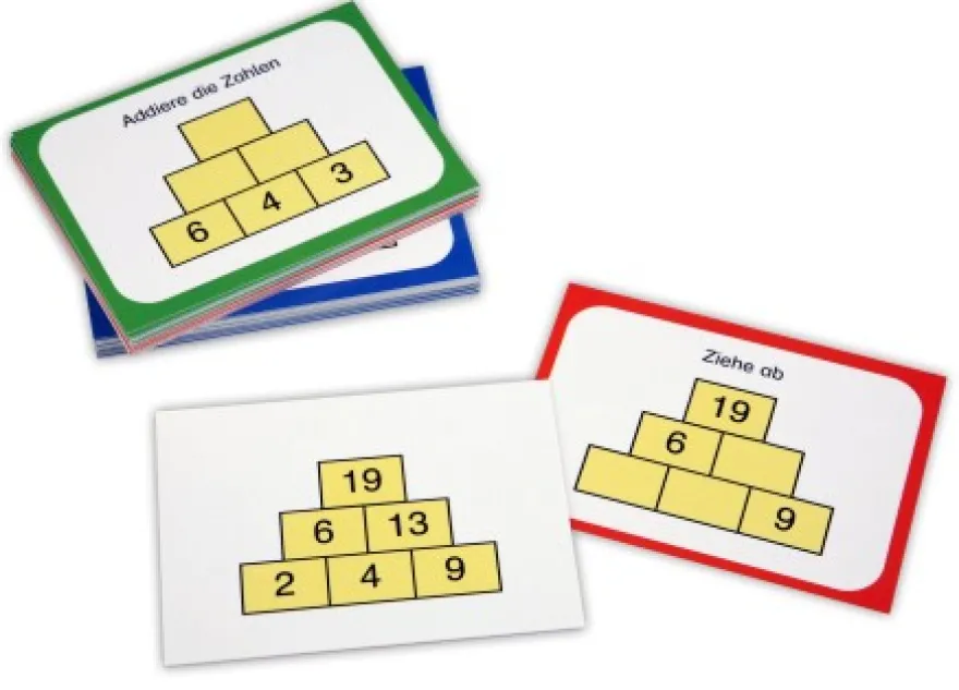 Zahlenmauerkarten , 36-teiliges Set